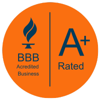 Badge of BBB Accredited Business with A+ Rating, highlighting Number2project's esteemed recognition.