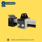 Close-up of the connection bracket on a Mulin Power Recliner Motor, emphasizing the secure bolt attachment.