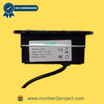 Back view of Emomo's Model HX90 power recliner USB port module with input and output specifications.