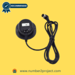 Round hand control handset with 5-pin plug for power recliners and lift chairs, shown from the bottom with the label visible.