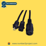 Okin Refined-R Model JLDQ-11 & JLDQ-1A recliner motor actuator power cables on a yellow background, recommended by Number2project.