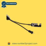 Number2project’s recommended recliner motor connection cable featuring a specialized plug and socket design on a yellow background.