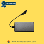 A robust recliner motor power supply unit with an attached power cable, set against a bright yellow background, highlighted with a recommended badge.