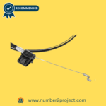 Replacement recliner pull cable with black handle and S-shaped hook, 37 inches in length, designed for universal compatibility with sofas and chairs.