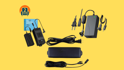 Various recliner power supply units on a yellow background with Number2project logo.