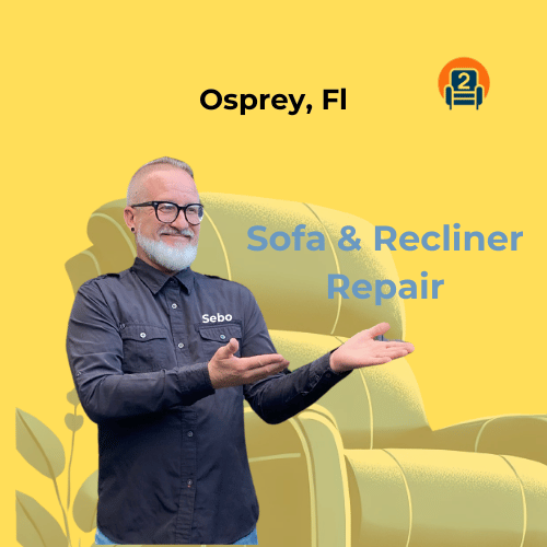 Sofa repair technician Sebo advertising services in Osprey, FL.