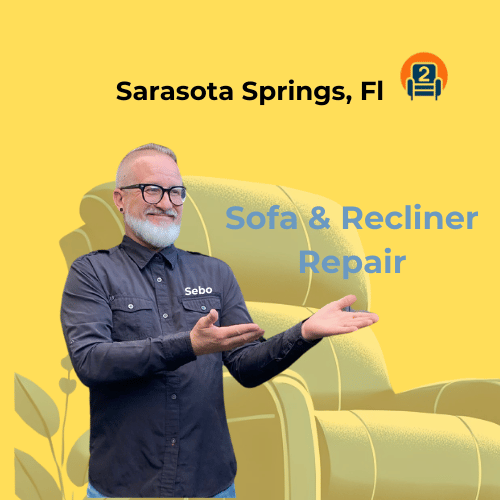 Number2Project specialist presenting mobile recliner repair in Sarasota Springs, FL.