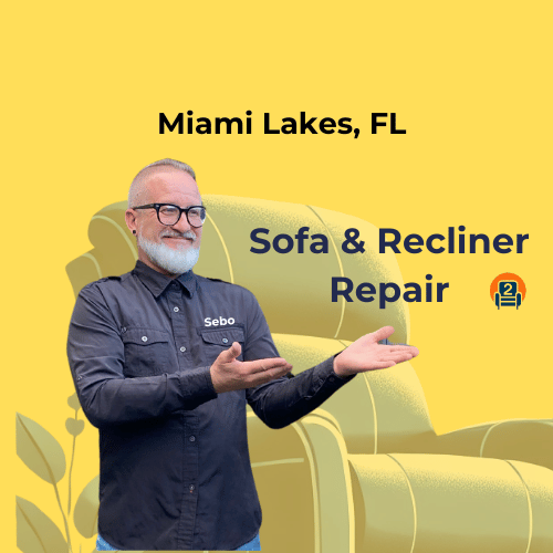 Sebo from Number2project offers professional sofa and recliner repair in Miami Lakes, FL with reliable mobile in-home service.