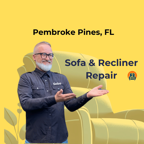 Mobile sofa and recliner repair in Pembroke Pines, FL by Number2project with expert technician Sebo