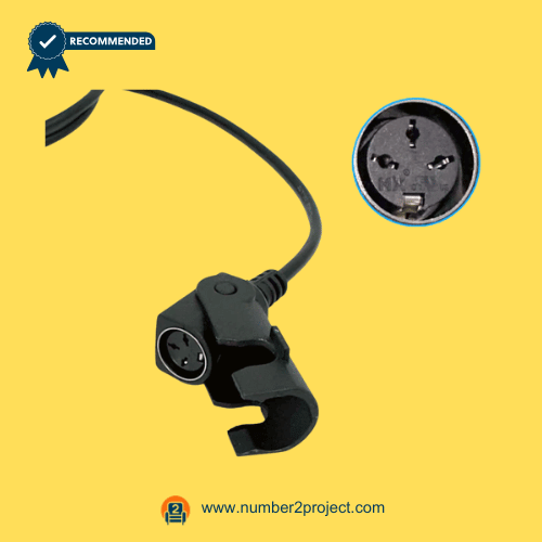 3-pin female connector close up for 2-button recliner lift chair remote La-Z-Boy compatible handset cable Number2project