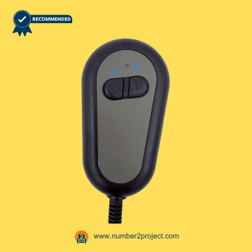 2-Button 3-Pin Recliner & Lift Chair Remote Replacement – Front View (La-Z-Boy Compatible) 2-button 3-pin recliner lift chair remote controller front view La-Z-Boy compatible hand control Number2project