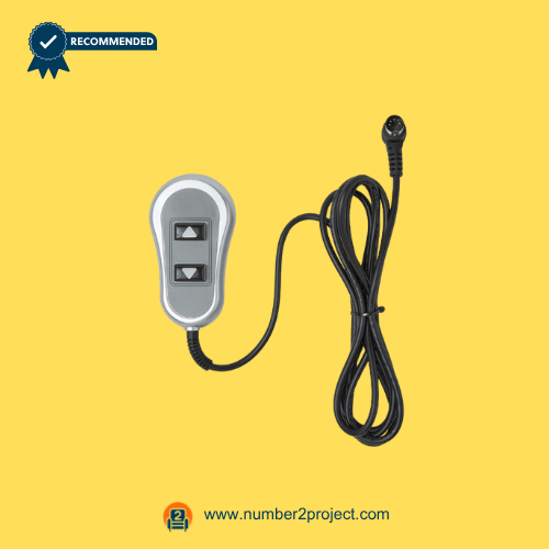 2-Button-Recliner-Remote-90-Degree-5-Pin-Plug-Replacement-11560-Full-View 2-button recliner remote controller with 90-degree 5-pin plug replacing 11560, 11560U, 11560UX, HCR1802_LN — Number2project repair part