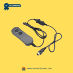 Angled full-cable view of HHC HSW302-CT replacement recliner remote controller with 5-pin connector