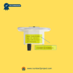 Side label view of the 23300132X000(R) five-button recliner switch showing model and power specifications.