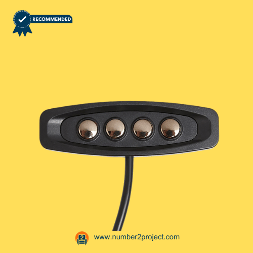 Four-Button Power Recliner Switch with Chrome Buttons – Number2project Sofa and Recliner Repair Replacement Control Panel