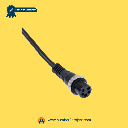 5 pin female circular connector cable close up recliner control box hand control plug motion furniture actuator connection cable replacement recliner connector Number2project