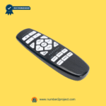 Angled side view of OKIN RF.27.19.10 wireless adjustable bed handset showing button layout for Number2Project recliner and sofa repair.