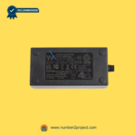 Closeup of 2-pin plug on 29V power adapter for adjustable beds
