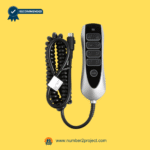 Close-up of the 9-pin plug used with OKIN JLDK.38.04.12 remote controller for power recliners serviced by Number2Project.