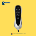 Close-up of OKIN JLDK.38.04.15 recliner remote buttons with highlighted power indicator for Number2Project repair services.