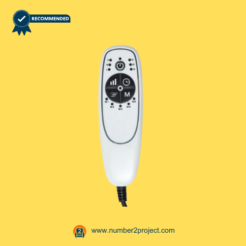 Front view of the DN-34A 9-button recliner remote controller used for heat, vibration, and lift functions – Number2Project sofa and recliner repair