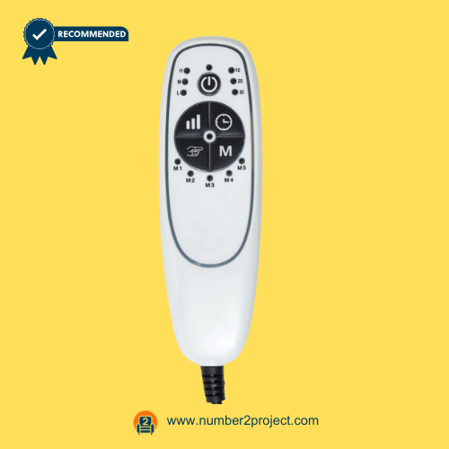 5-button vibration recliner remote controller front view DN-34C 6-pin hand control for power recliners and lift chairs massage furniture Number2project