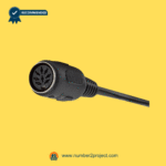 8-pin female connector close up for DN-34C heat and vibration recliner remote controller massage lift chair hand control cable Number2project