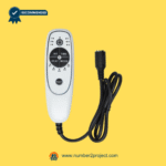 DN-34C 6-button heat and vibration recliner remote controller with attached cable for Number2Project sofa repair