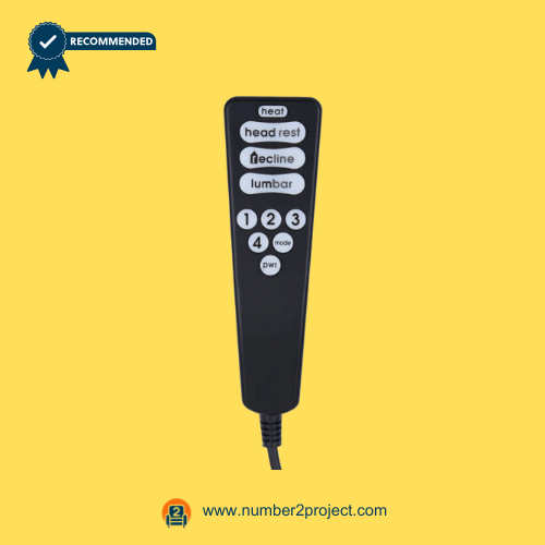 Front View of HC 4HR3B 06 BP 13-Button 4-Pin Recliner Remote Controller Front side of HC 4HR3B 06 BP 13-button recliner remote for Number2Project sofa and recliner repair services