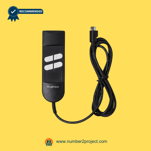 Mogktevo 4-button 5-pin recliner remote controller front view for lift chairs – Number2Project repair replacement