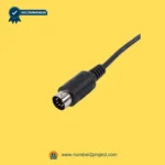 Close-up of 7-pin male connector plug for Jupiter XL massage chair remote controller