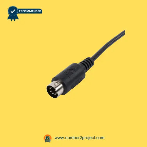 Close-up of 7-pin male connector plug for Jupiter XL massage chair remote controller