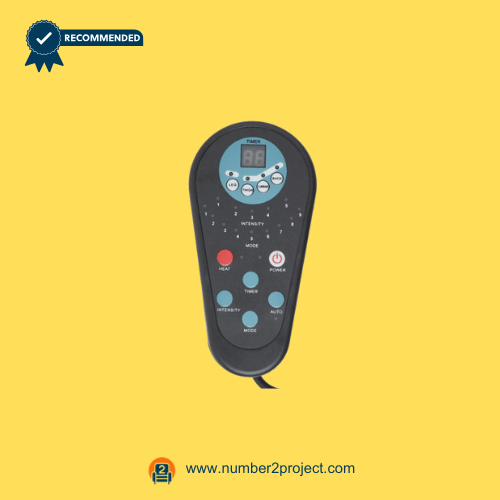 Front controls of YKW_MD111N 6-button 8-pin recliner massage and heat hand controller – Number2Project repair part