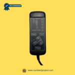 Front side of eMoMo HX0236 remote controller showing vibration and position buttons for Number2Project recliner repair services