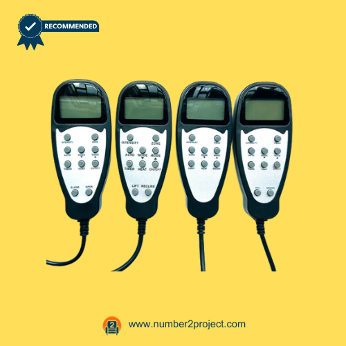 Front View of eMoMo NHX03 Massage Remote Controller – Number2Project Front panel of the eMoMo NHX03 massage remote controller showing button layout for Number2Project sofa and recliner repair.