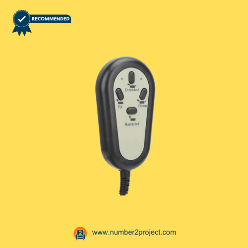 Universal 4-button 5-pin remote controller front view for 2-motor power recliner and lift chair – Number2Project repair