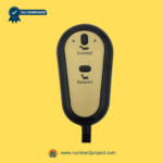 Front view of JLDK.02.11.07B 2 button 5 pin hand controller switch for lift chair