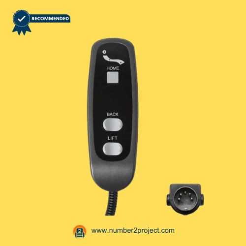 KDH130A-001-5-Button-Remote-Front-View-5Pin-Lift-Chair-Controller-Number2Project Front view of KDH130A-001 five-button 5-pin remote controller for lift chair and recliner repair by Number2Project