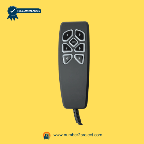 KDH160F-008-Seven-Button-8Pin-Recliner-Remote-Front-View-Number2Project KDH160F-008 seven-button 8-pin remote controller front view for recliner and lift chair repair by Number2Project