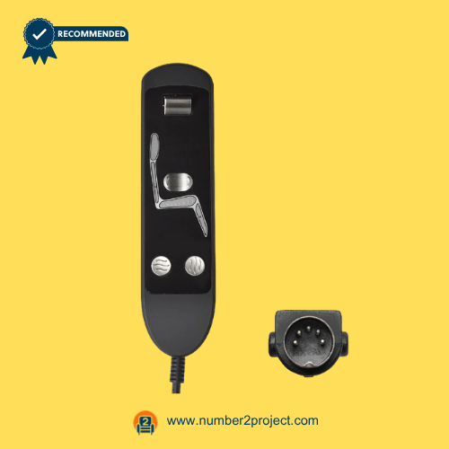KDH208A-002-5Button-5Pin-Remote-Controller-Front-View-Number2Project KDH208A-002 five-button 5-pin recliner remote front view with USB port by Number2Project for lift chair and sofa repair