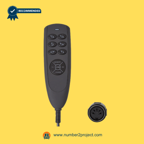 LEYNVO-LN604-3T-11-Button-5-Pin-Handset-Front-View-Number2Project Front view of LEYNVO LN-604-3T 11-button 5-pin recliner remote handset with USB for lift chair repair by Number2Project