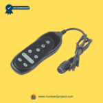 LN-603R massage recliner remote controller angled view with 8-pin connector heat vibration hand control cable Number2project