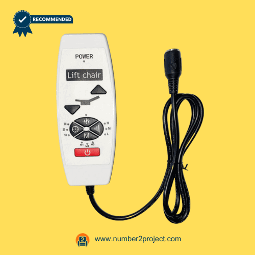 Lift Chair Heat & Vibration Massage Remote Control Replacement – Front View with Cable lift chair heat and vibration massage remote control replacement front view with cable recliner hand controller Number2project