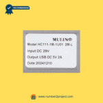 Mulin HC111-1M-1U01 MLSK111-A1 identification label close up 2-button recliner remote controller USB backlit power rating Number2project