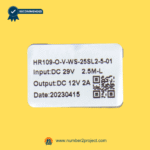 Mulin HR109-O-V-WS-25SL2-5-01 identification label close up recliner remote controller model input output voltage Number2project