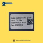 Mulin MLSK110-A1 identification label close up 4-button 5-pin recliner remote controller USB backlit power rating Number2project