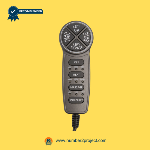 Front view of the Mulin MLSK96 8-button 8-pin lift chair remote controller used for heat, massage, and lift functions – Number2Project repair