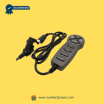 Side view of the Mulin MLSK96 lift chair 8-button remote with attached 8-pin connector cable – Number2Project recliner controller replacement