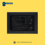 OKIN adjustable bed adapter label with 2-pin connector detail