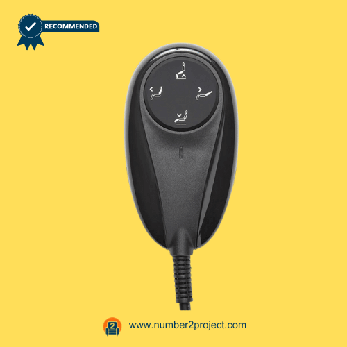 OKIN HS.12.04.09 — 4-Button 5-Pin Handset Controller for Recliners & Lift Chairs OKIN HS.12.04.09 four-button 5-pin handset controller remote for power recliner and electric lift chair, replacement recliner hand control compatible with OKIN motion furniture systems, used for recline, footrest, headrest, and lift functions – Sold by Number2project Sofa & Recliner Repair Experts